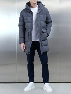 Mid Length Parka in Grey