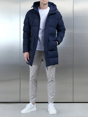 Mid Length Parka in Navy