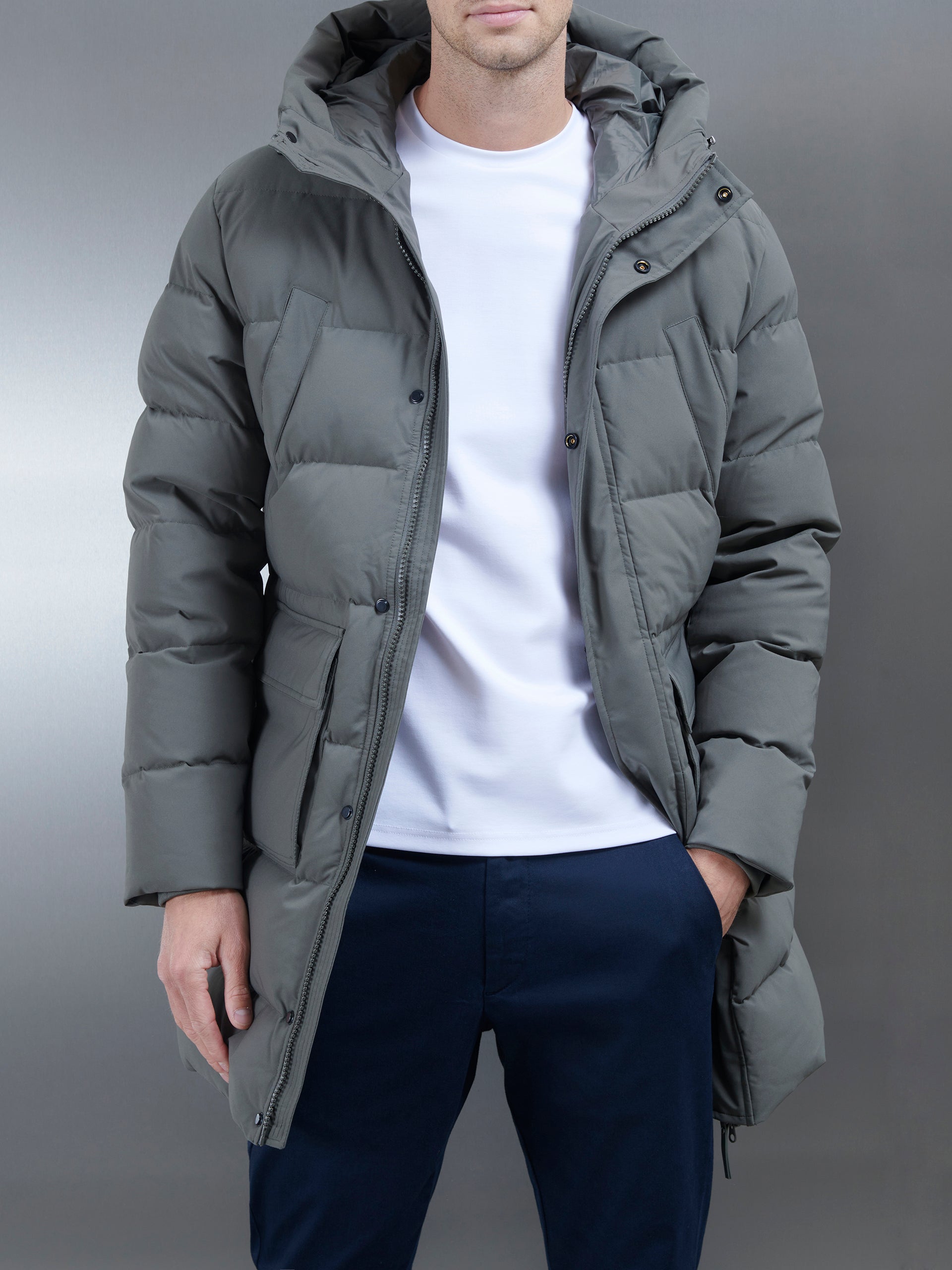 Mens mid length clearance parka