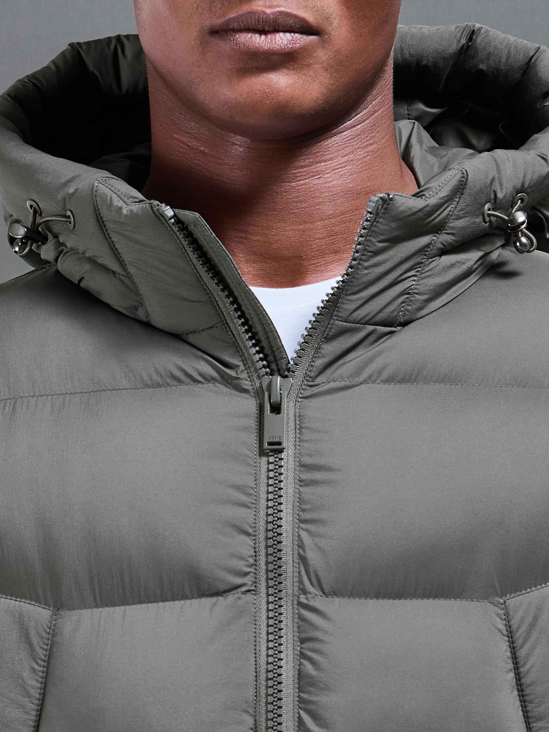 Mid Length Puffer Parka in Olive