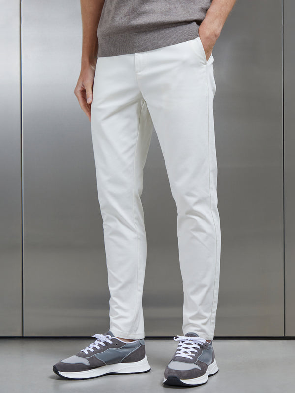 Mid Weight Tailored Chino Trouser in Off White