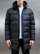 Mid Length Down Jacket in Midnight Black