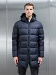 Mid Length Down Jacket in Navy