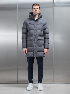 Mid Length Parka in Grey