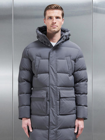 Mid Length Parka in Grey