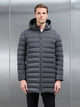 Mid Length Technical Down Jacket in Grey