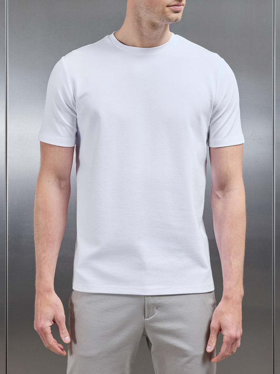 Mid Weight Interlock Essential T-Shirt in White