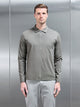 Mercerised Pique Zip Through Jacket in Sage