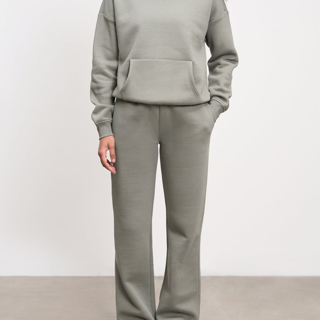 Womens Neoprene Straight Leg Jogger in Sage