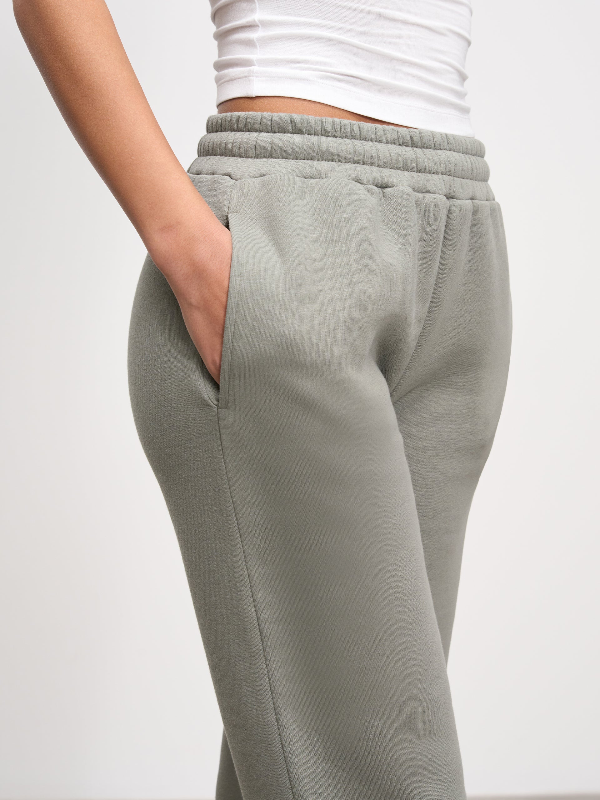 Womens Neoprene Straight Leg Jogger in Sage