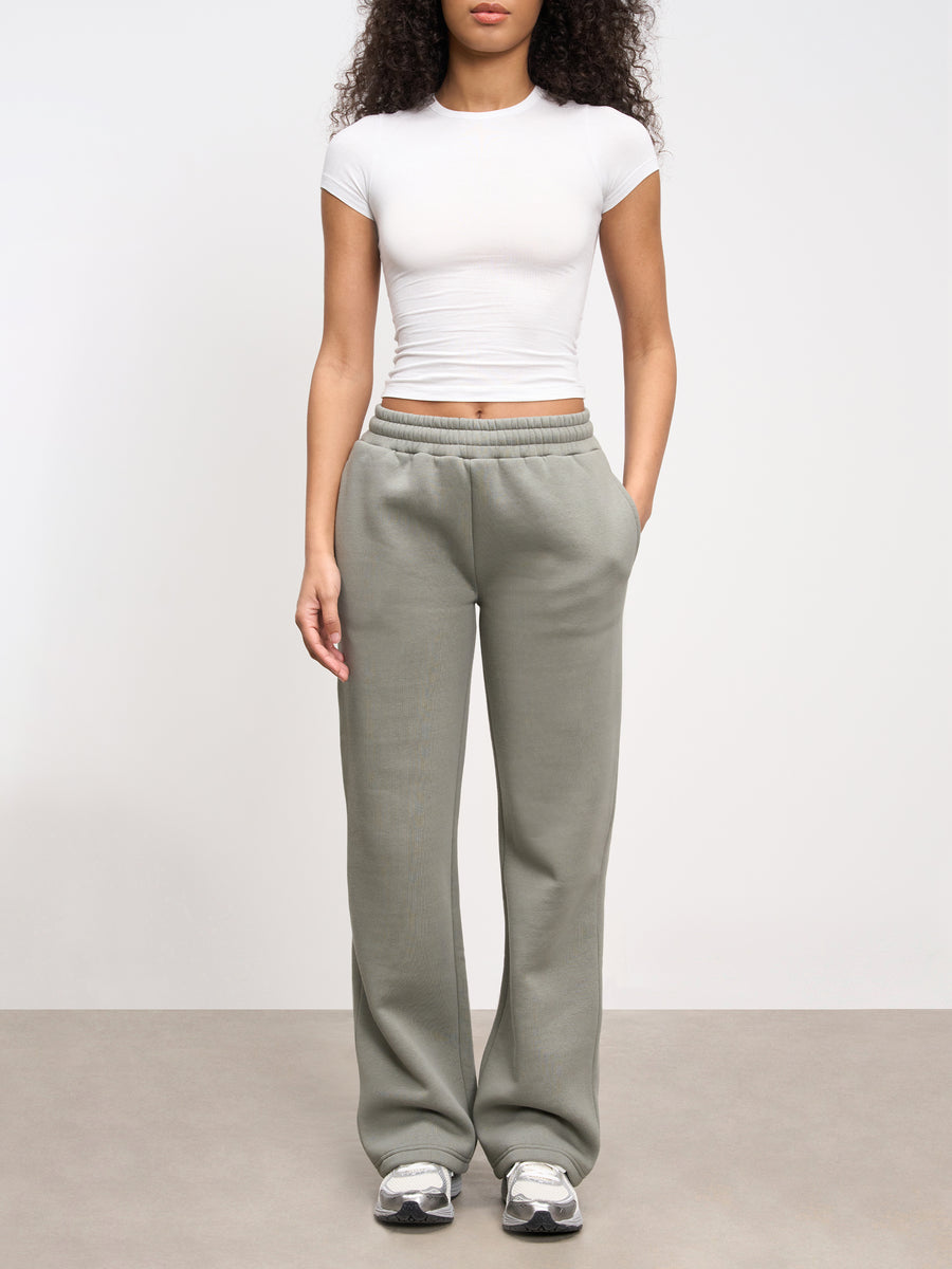 Womens Neoprene Straight Leg Jogger in Sage