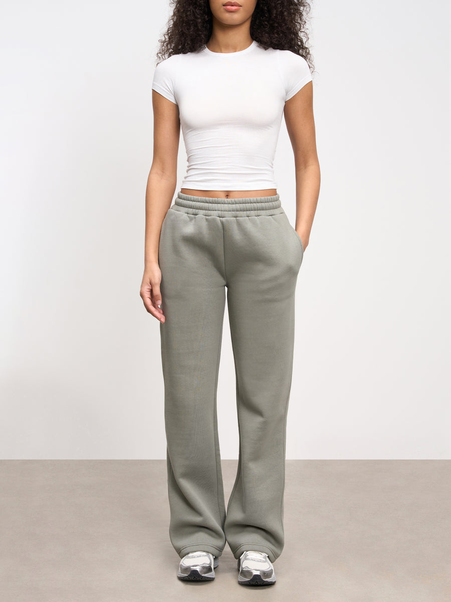 Womens Neoprene Straight Leg Jogger in Sage