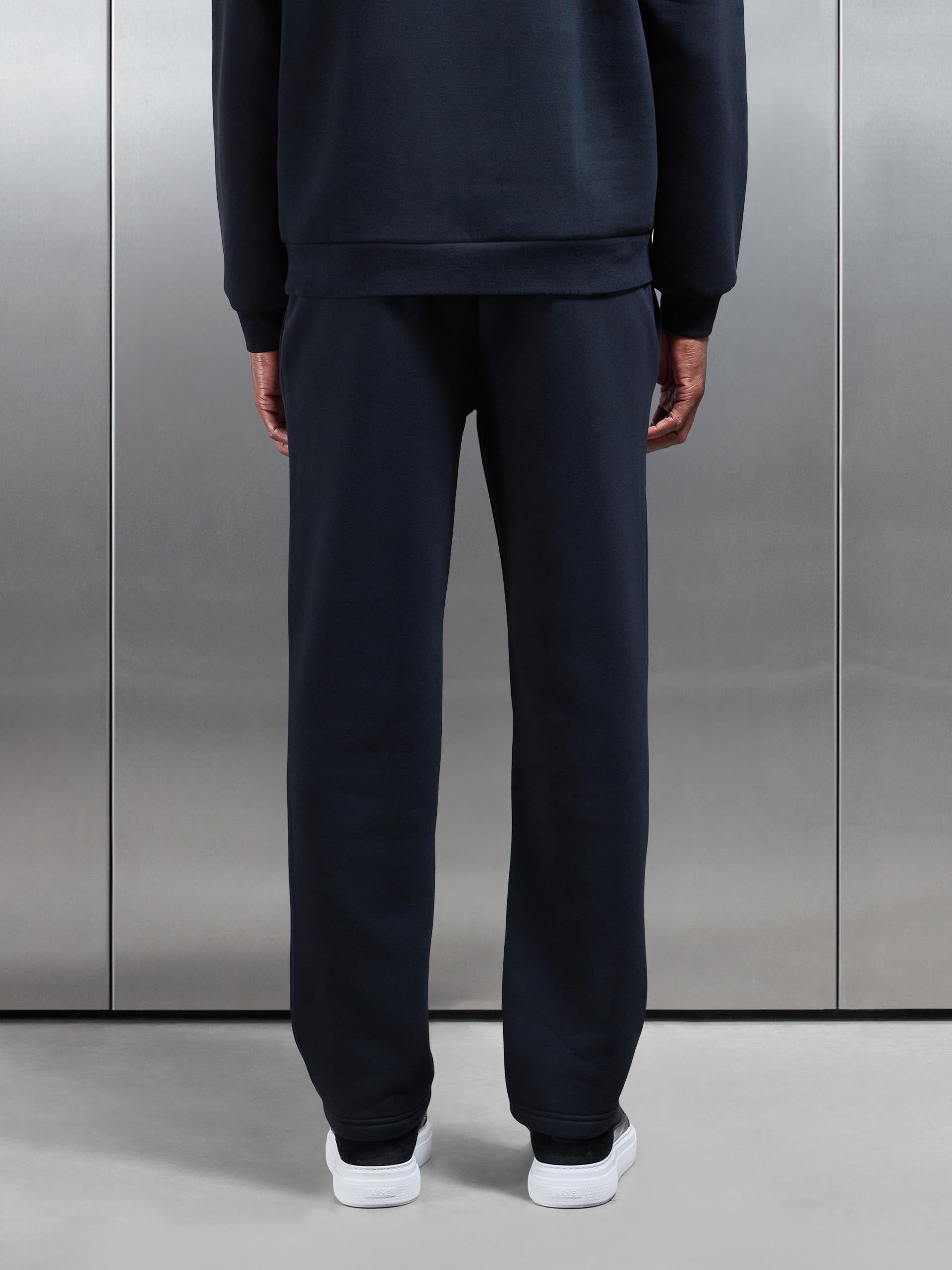 Neoprene Straight Leg Jogger in Black