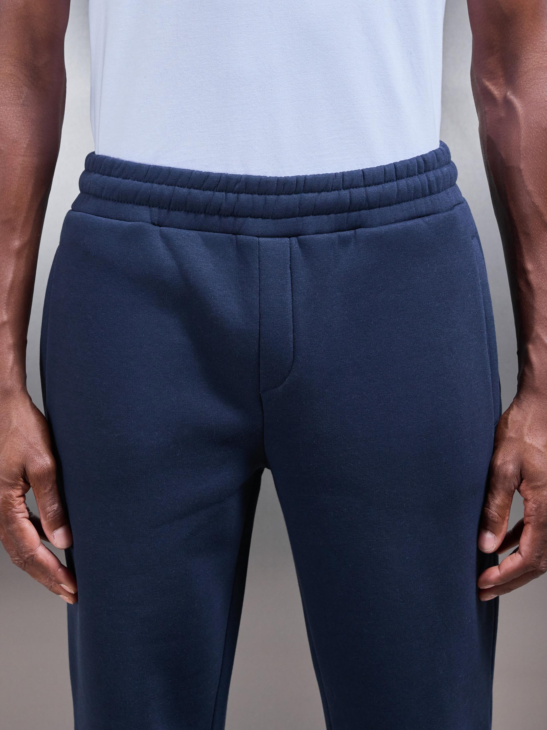 Neoprene Straight Leg Jogger in Navy