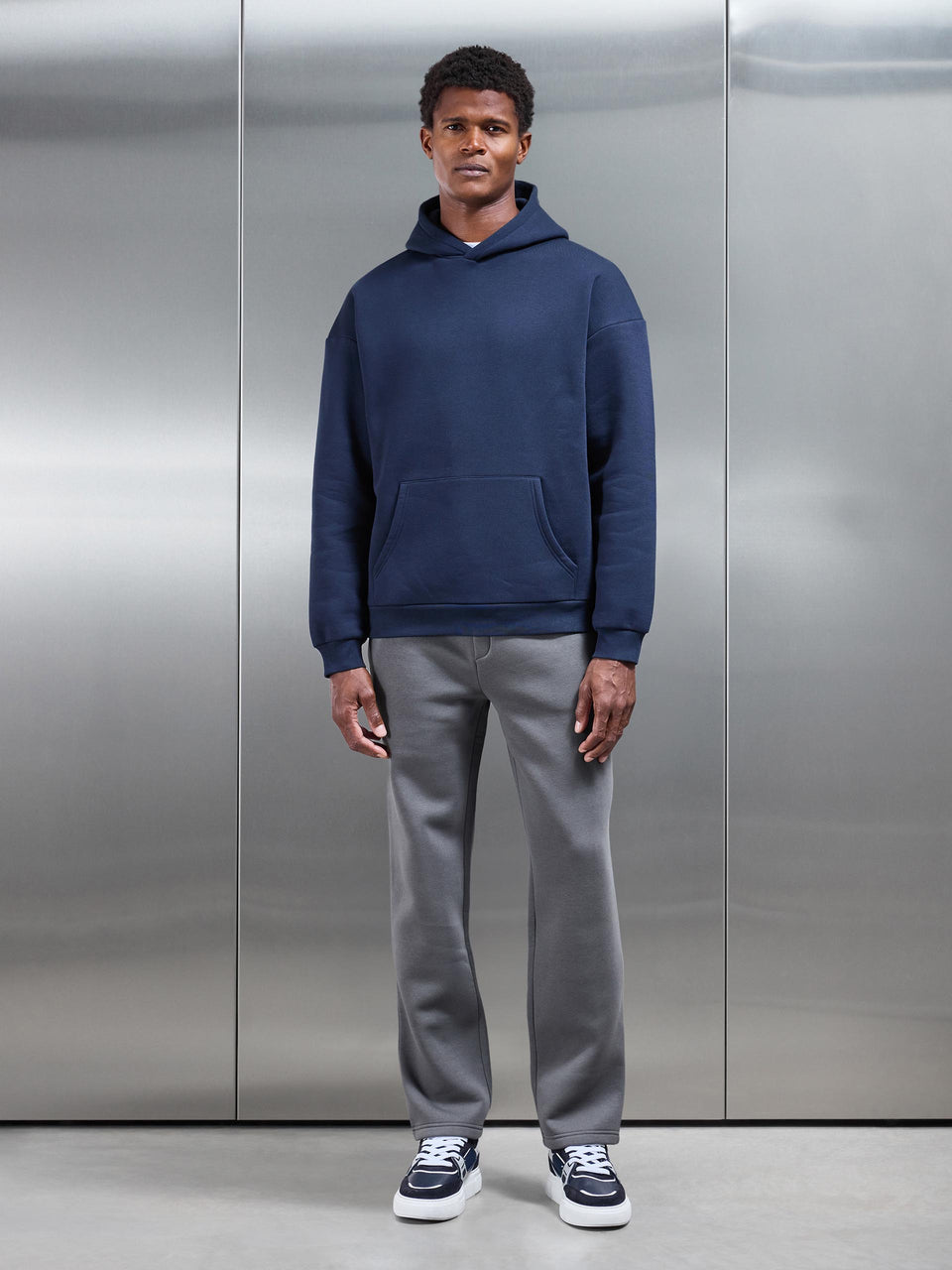 Neoprene Straight Leg Jogger in Grey