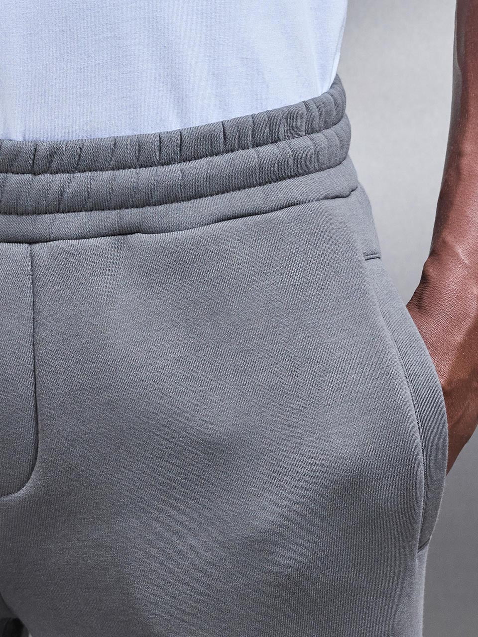 Neoprene Straight Leg Jogger in Grey