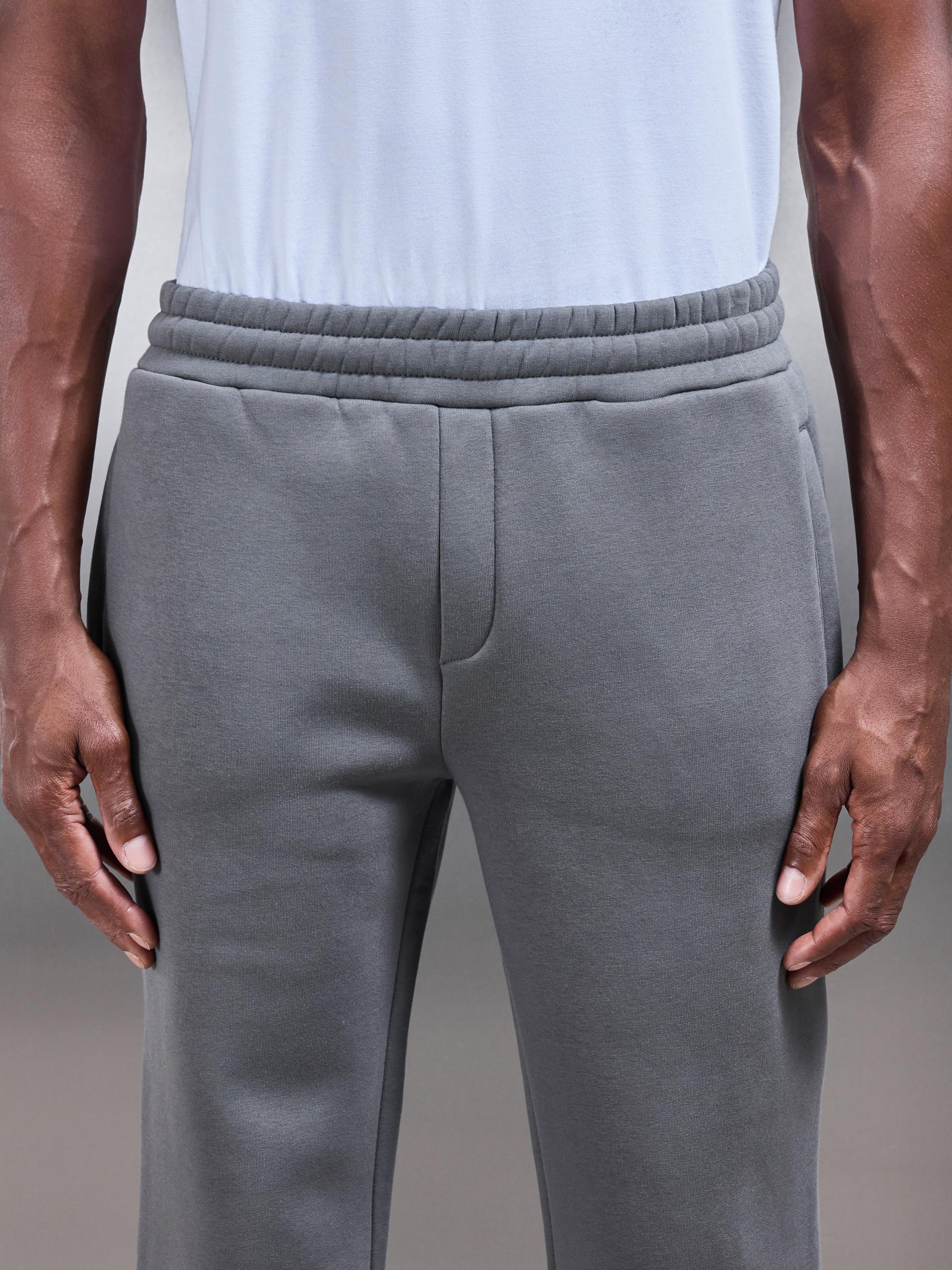 Neoprene Straight Leg Jogger in Grey