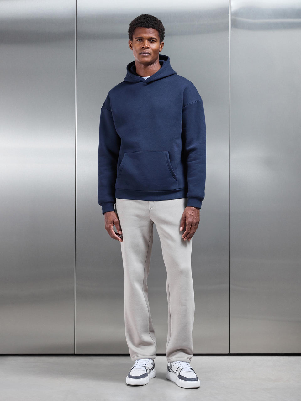 Neoprene Straight Leg Jogger in Stone