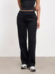 Womens Neoprene Straight Leg Jogger in Black