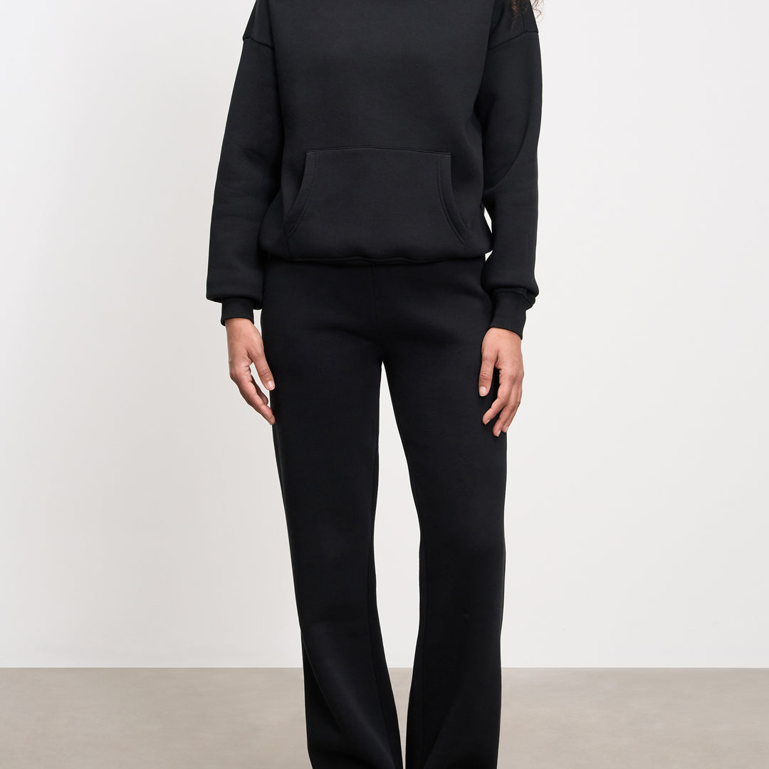 Womens Neoprene Hoodie in Black