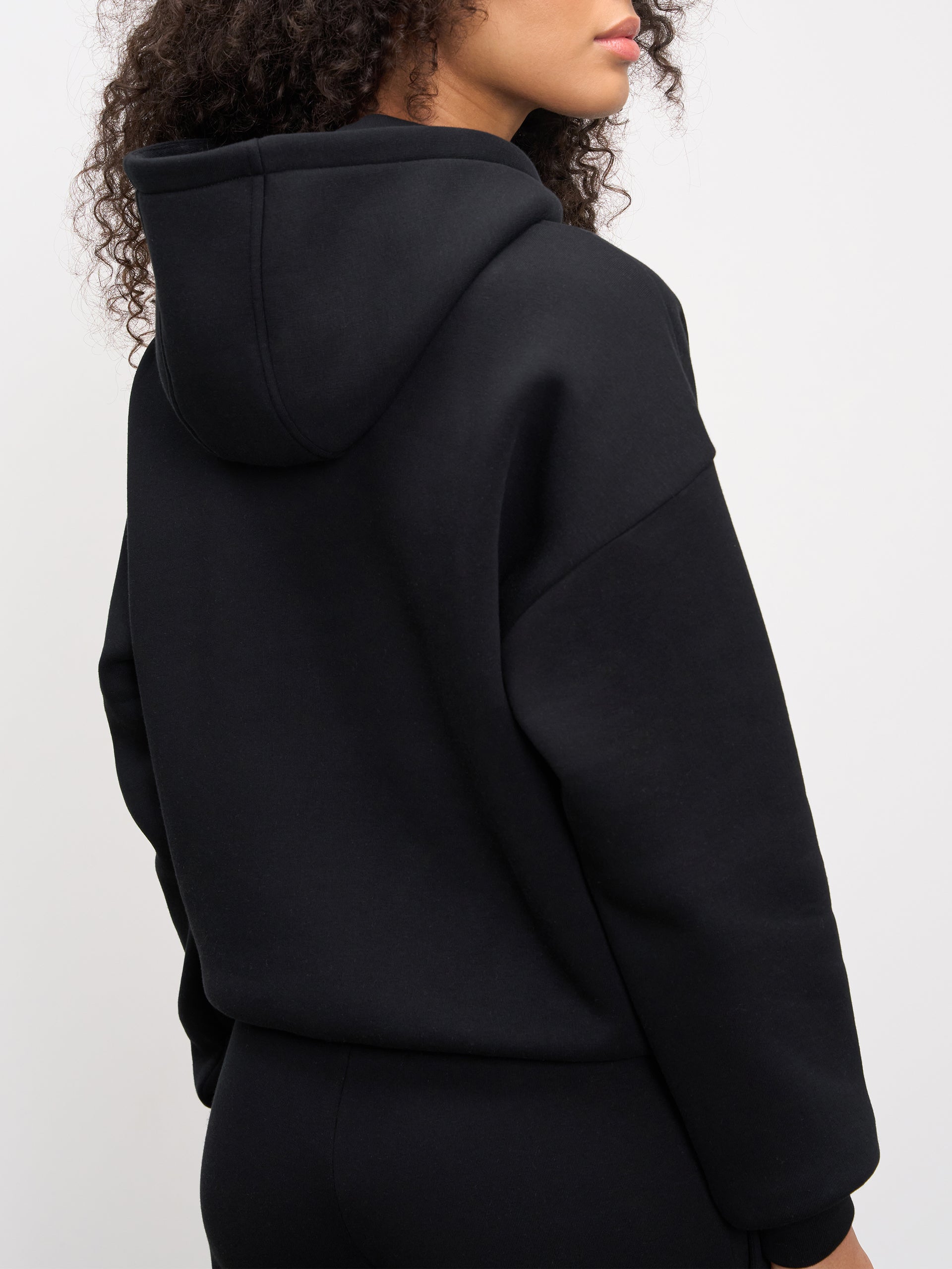 Womens Neoprene Hoodie in Black