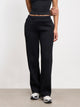 Womens Neoprene Straight Leg Jogger in Black