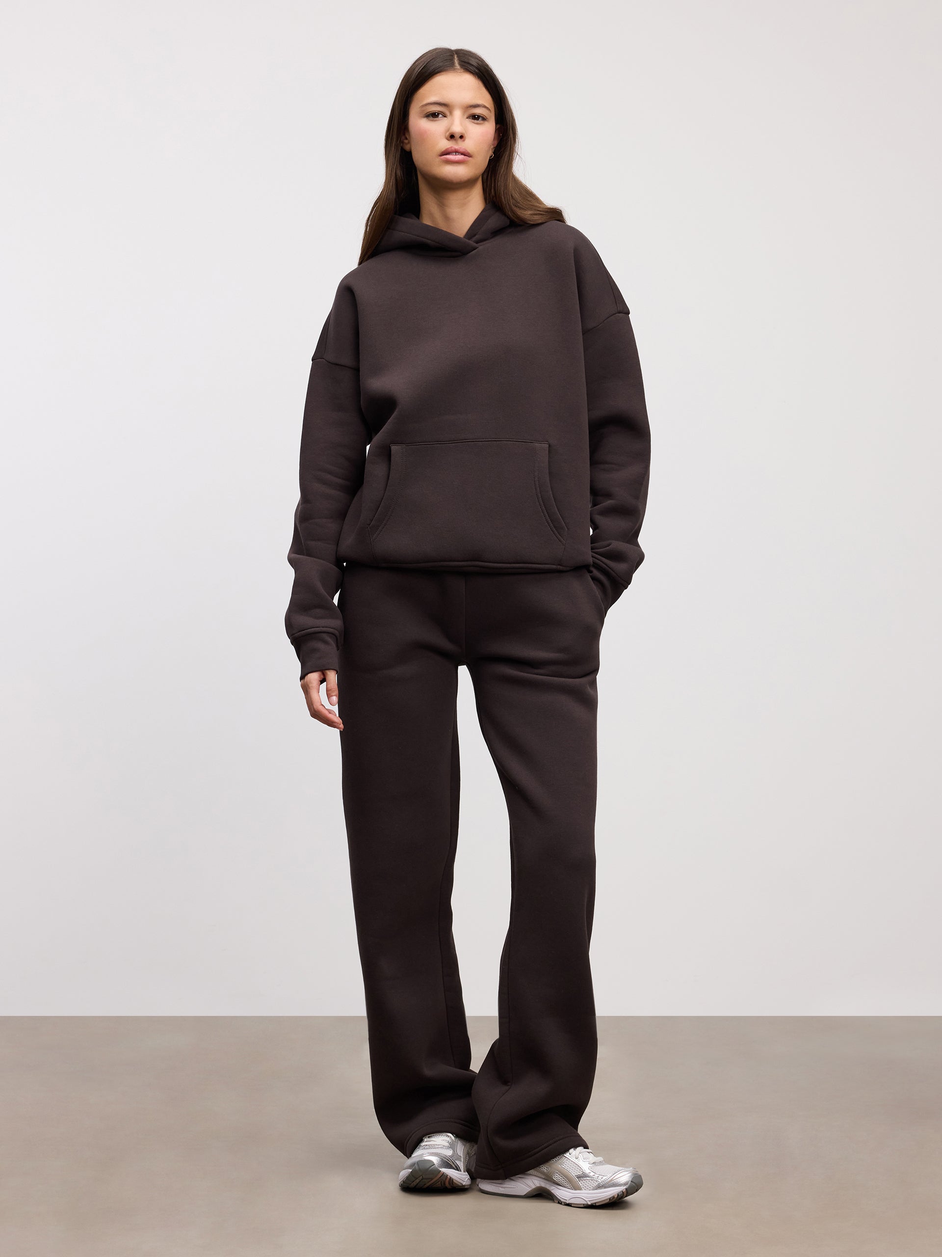 Womens Neoprene Hoodie in Brown