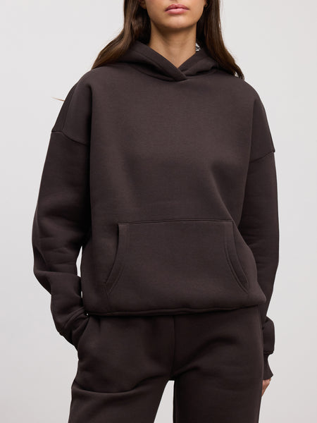 Womens Neoprene Hoodie in Brown