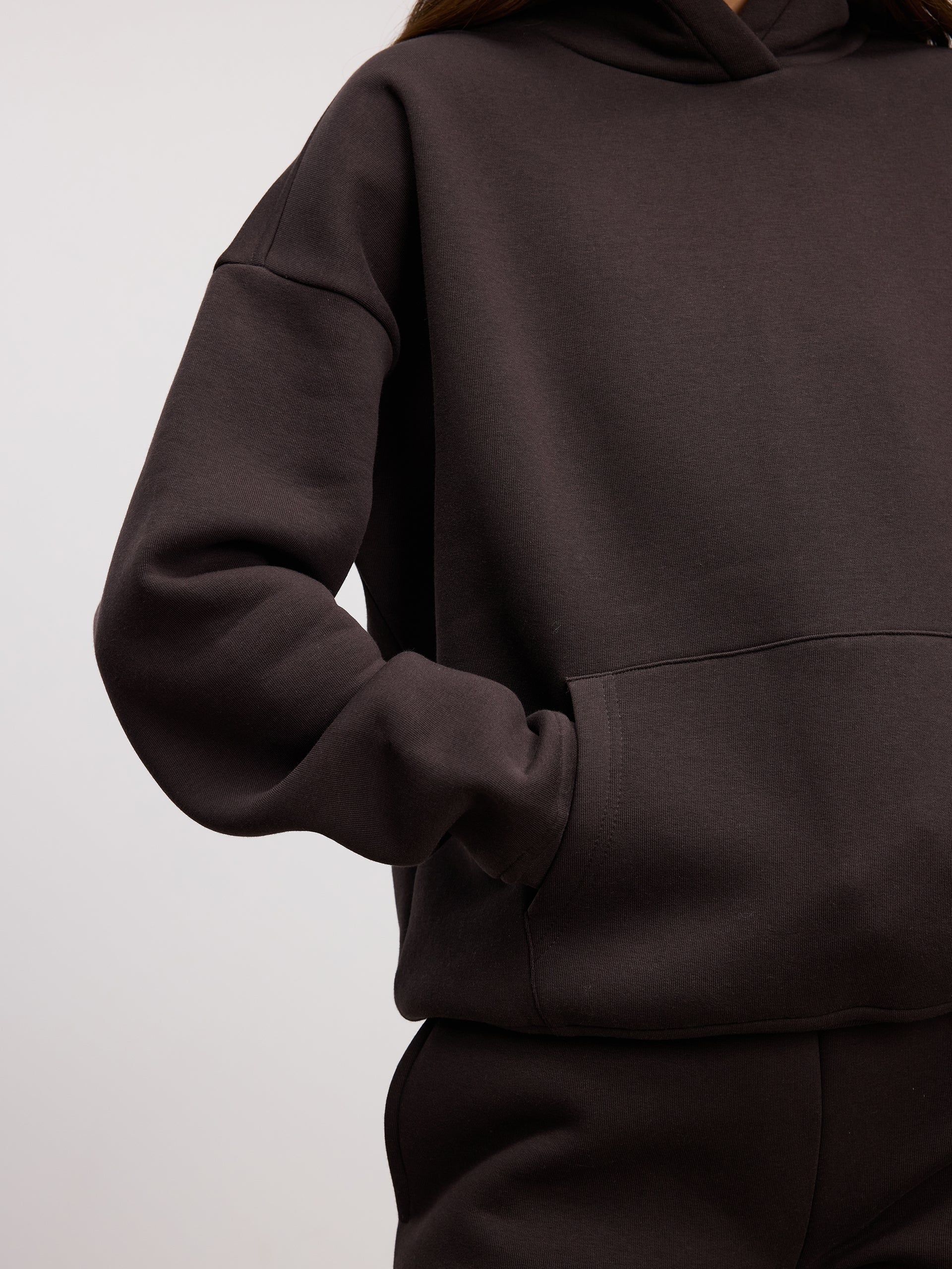 Womens Neoprene Hoodie in Brown