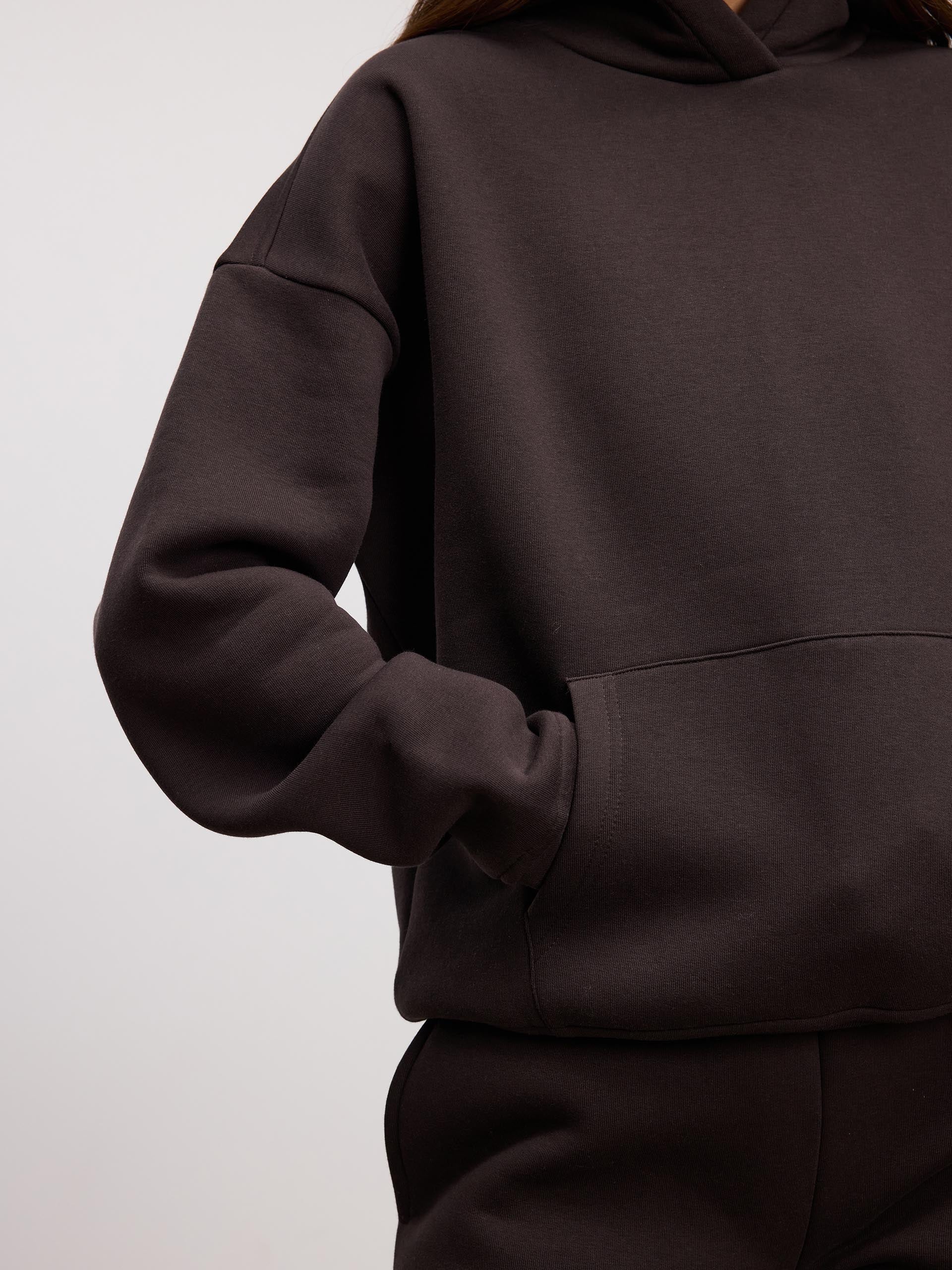 Womens Neoprene Hoodie in Brown