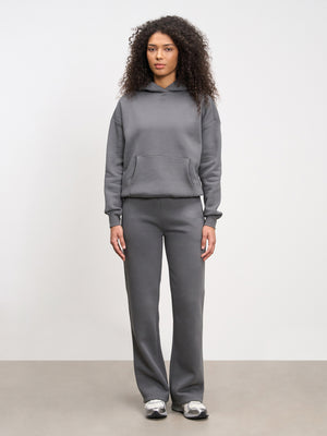 Womens Neoprene Straight Leg Jogger in Grey