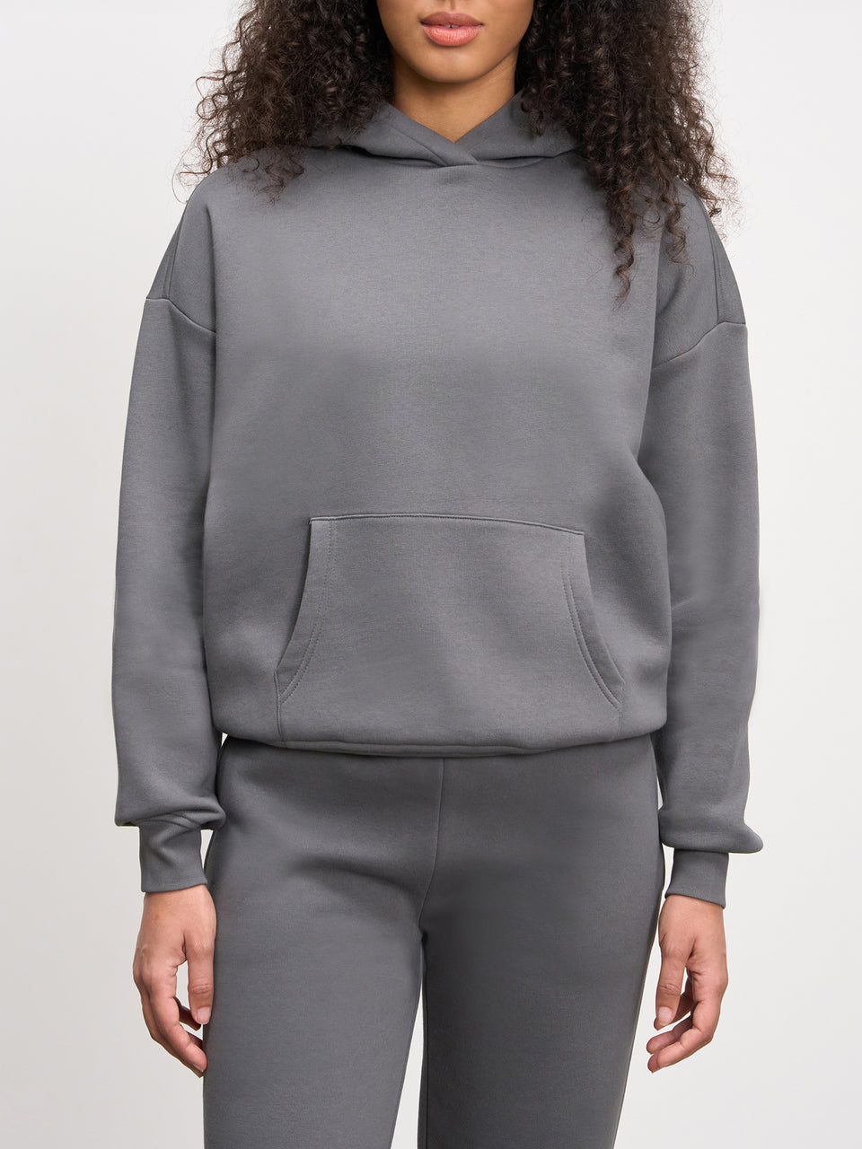 Womens Neoprene Hoodie in Grey