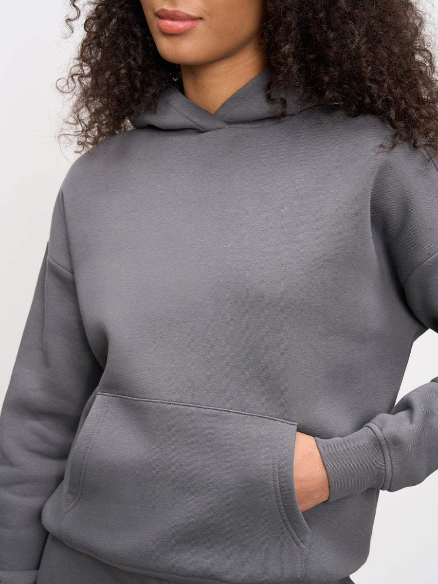 Womens Neoprene Hoodie in Grey