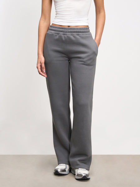 Womens Neoprene Straight Leg Jogger in Grey