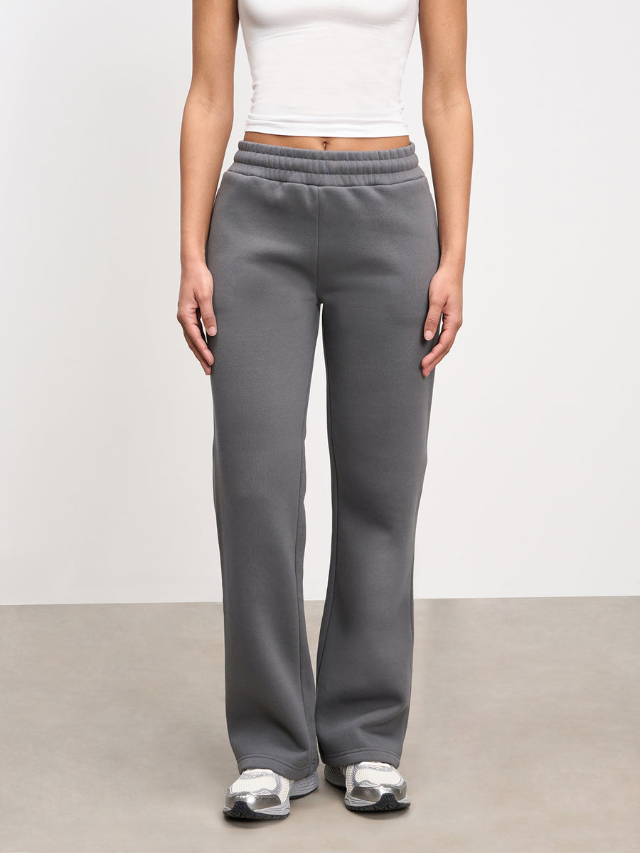 Womens Neoprene Straight Leg Jogger in Grey