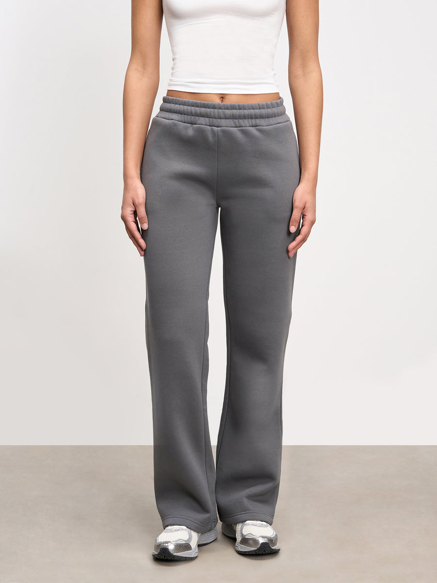 Womens Neoprene Straight Leg Jogger in Grey