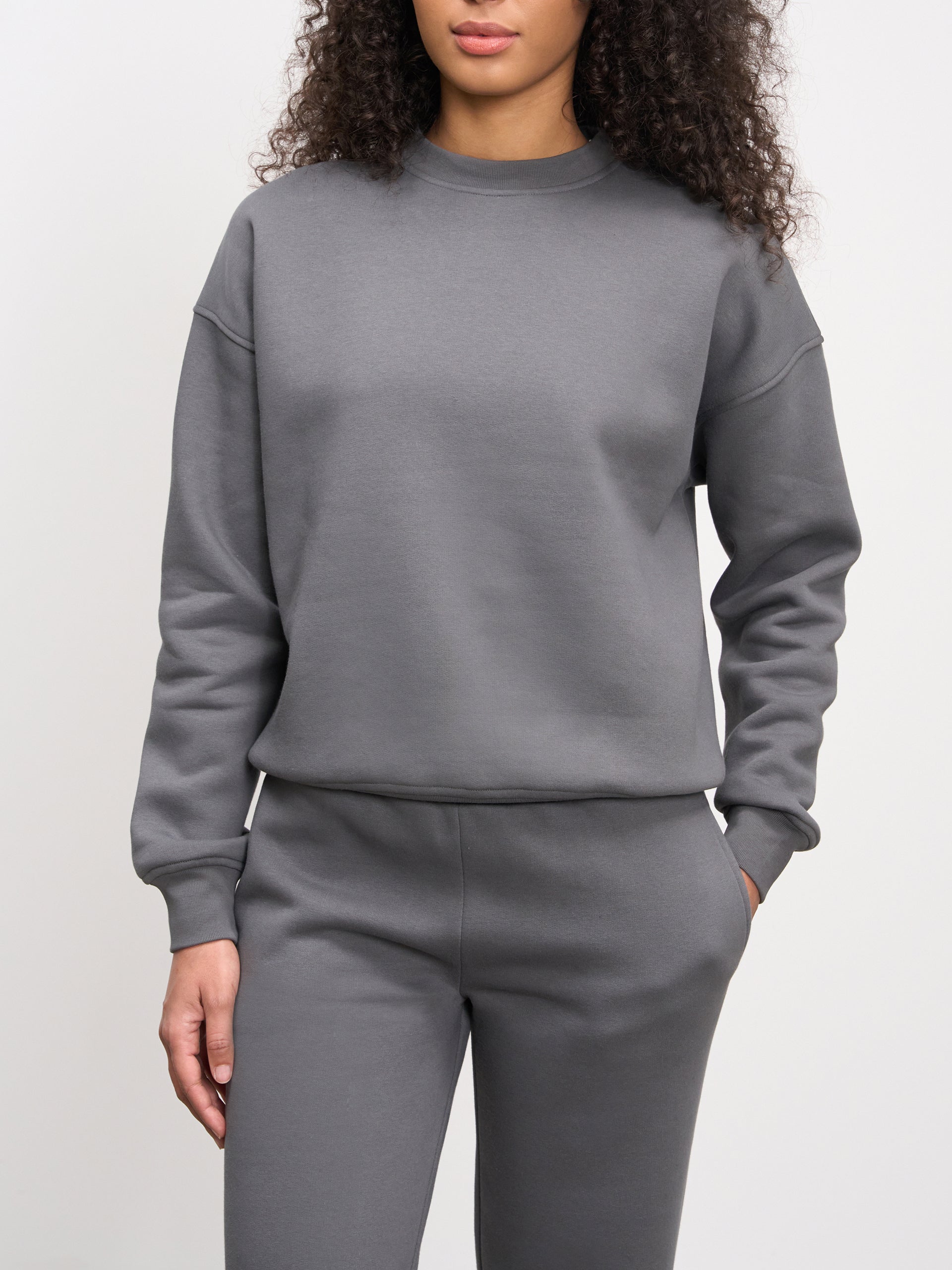 Womens Neoprene Sweatshirt in Grey