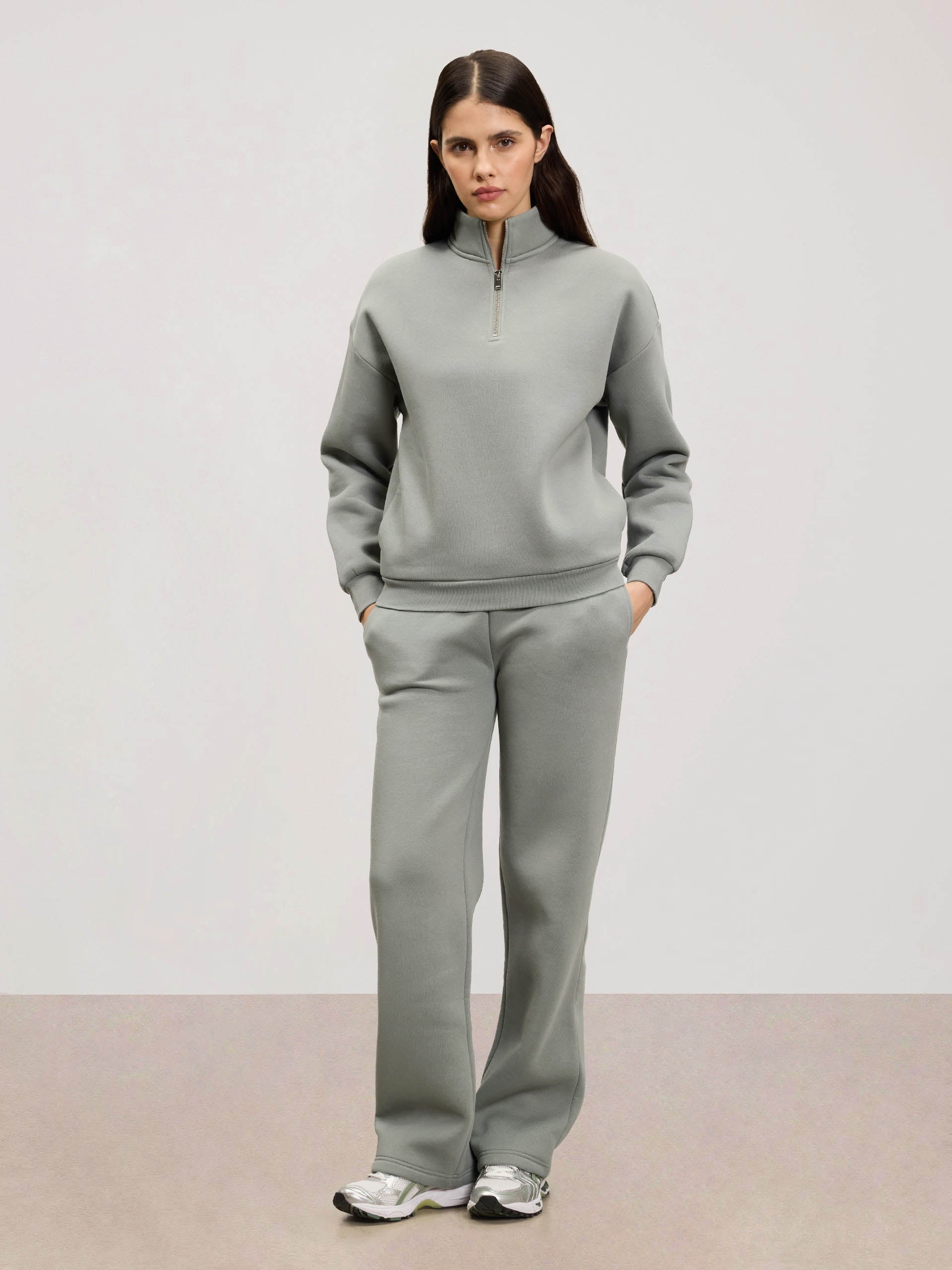 Womens Neoprene Half Zip in Sage