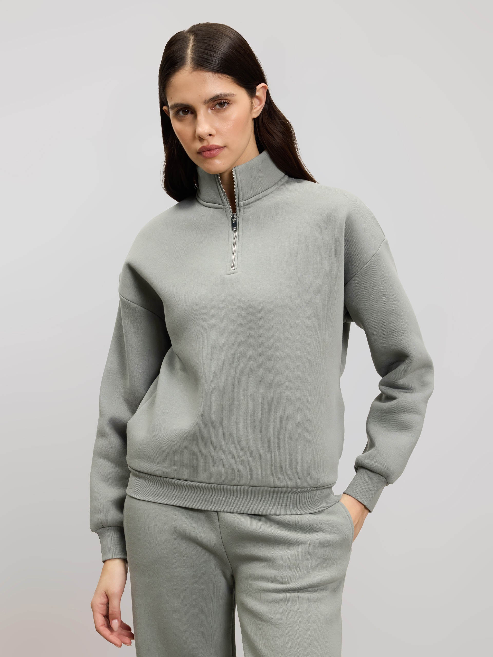 Womens Neoprene Half Zip in Sage
