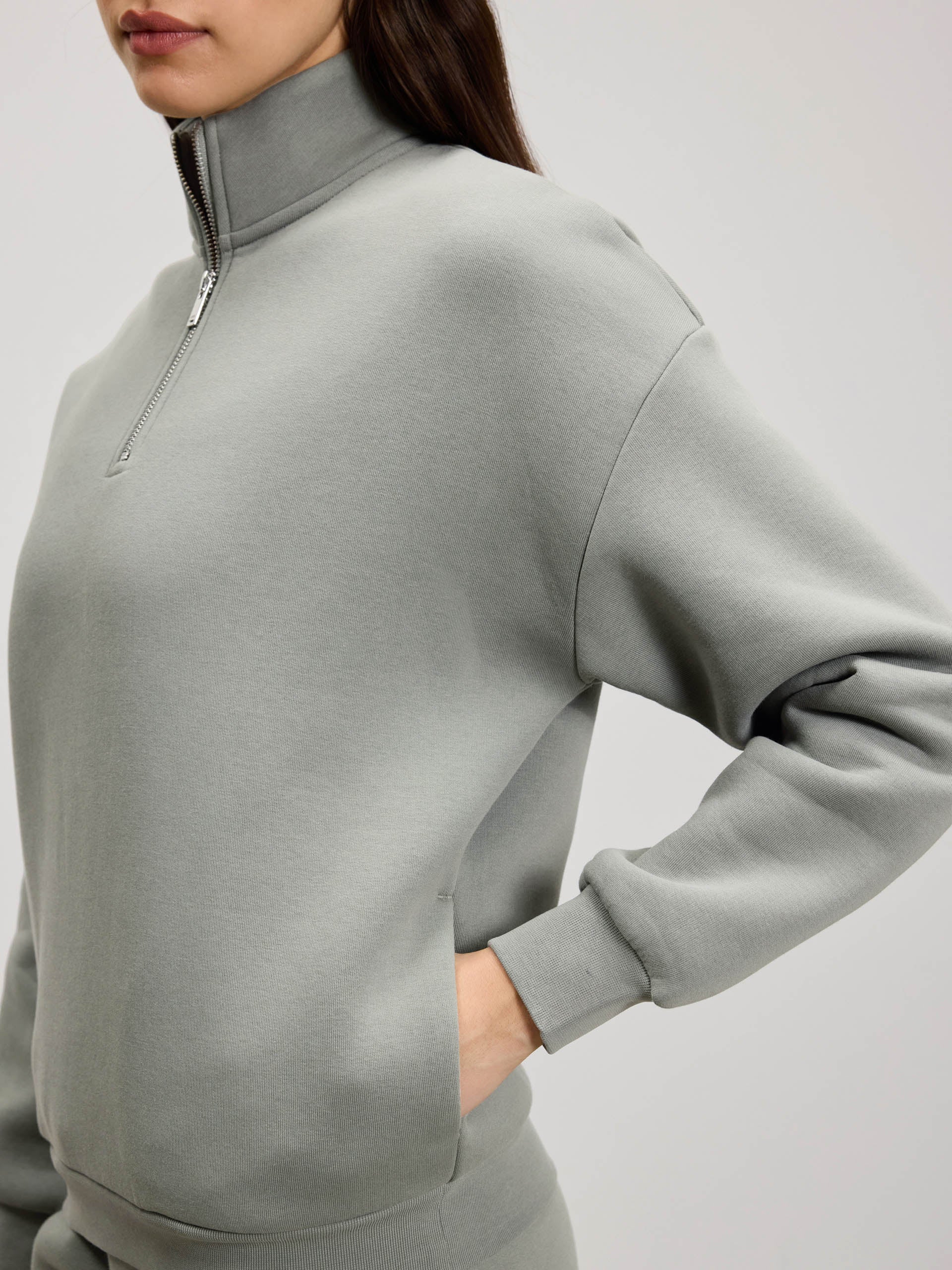 Womens Neoprene Half Zip in Sage