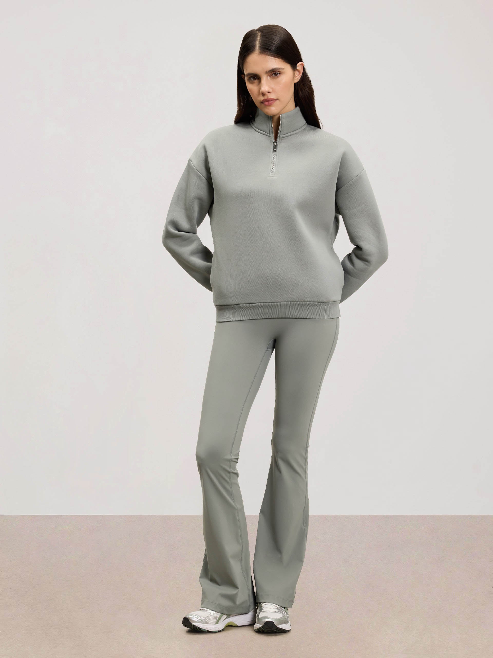 Womens Neoprene Half Zip in Sage | ARNE UK