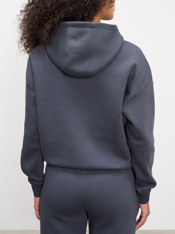 Womens Neoprene Hoodie in Slate Blue