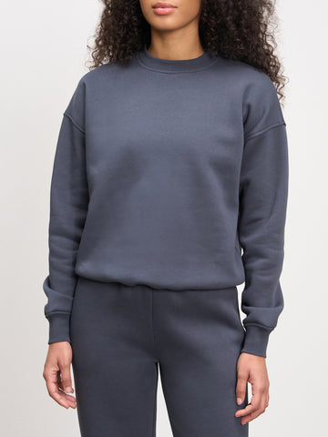 Womens Neoprene Sweatshirt in Slate Blue