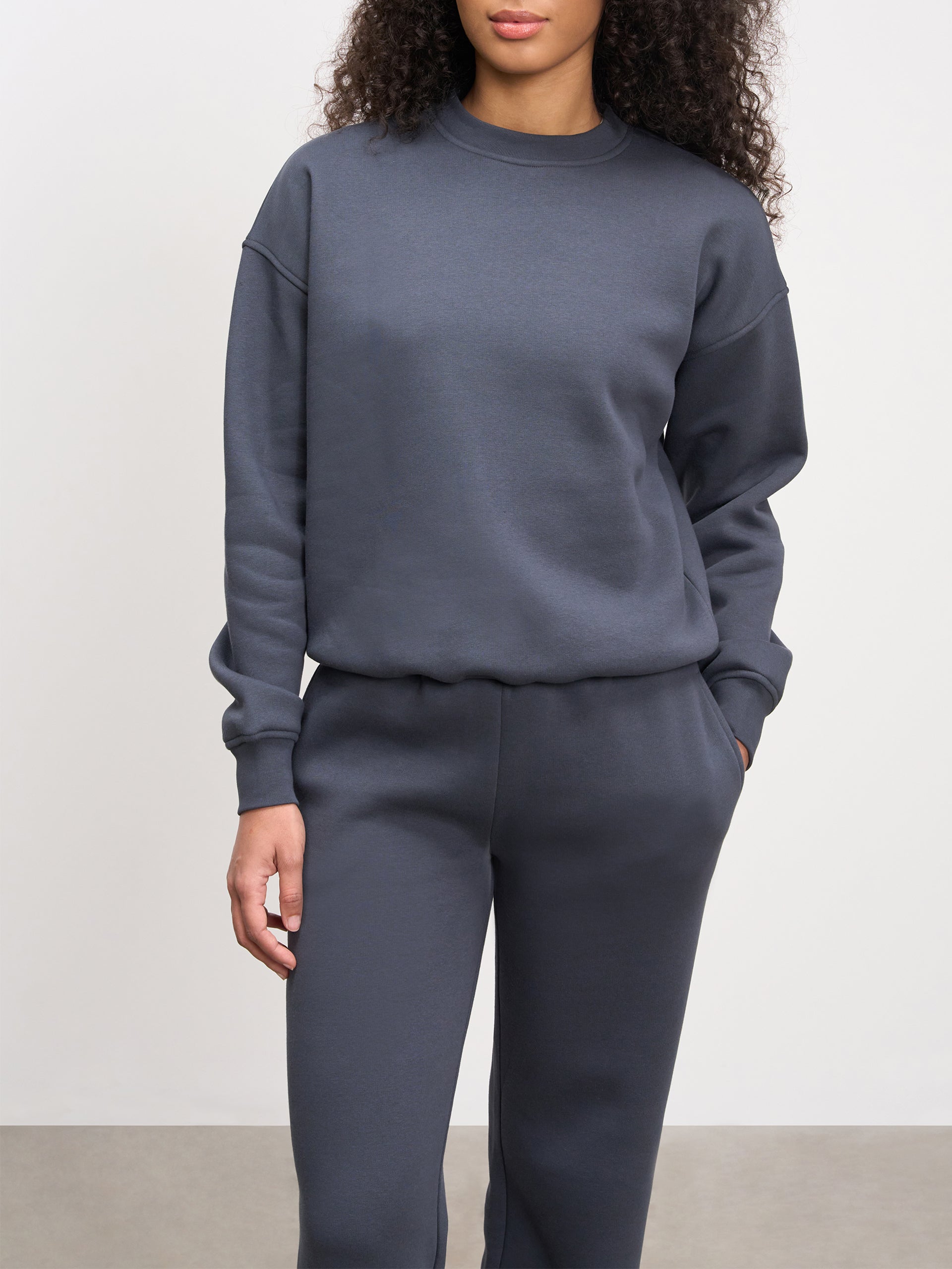 Womens Neoprene Sweatshirt in Slate Blue