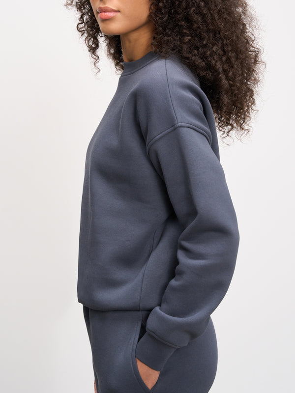 Womens Neoprene Sweatshirt in Slate Blue