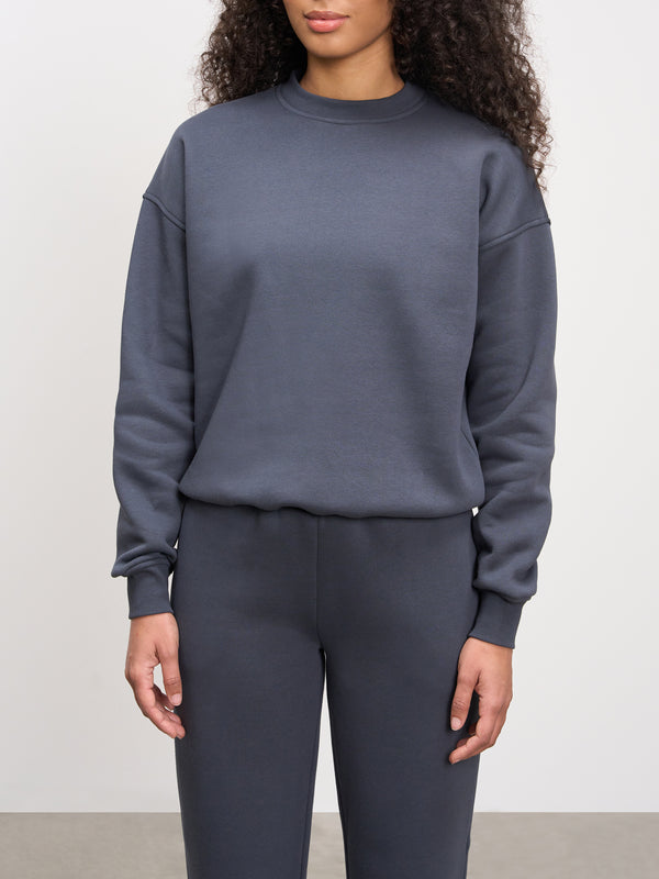 Womens Neoprene Sweatshirt in Slate Blue