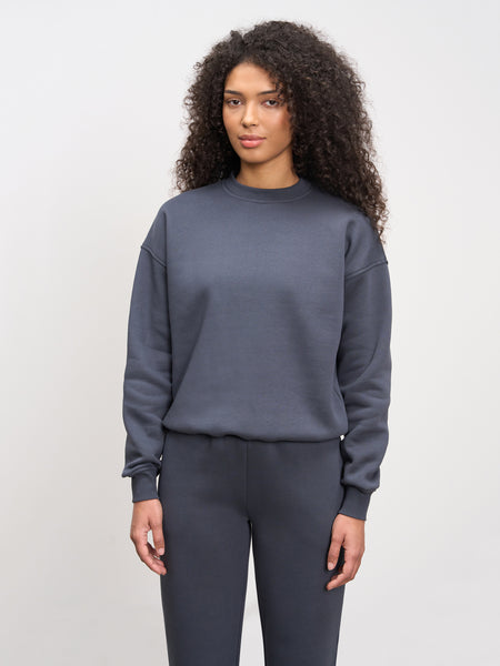 Womens Neoprene Sweatshirt in Slate Blue