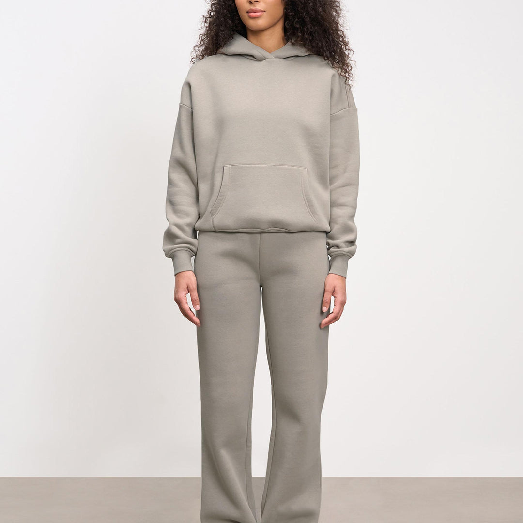 Womens Neoprene Straight Leg Jogger in Dark Stone