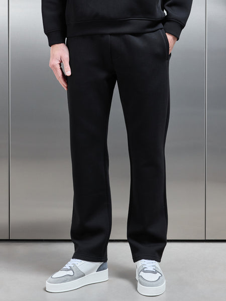 Neoprene Straight Leg Jogger in Black