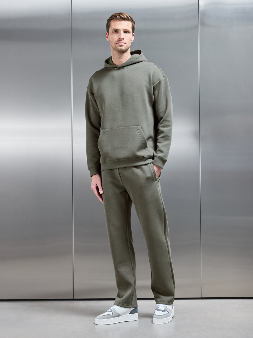 Neoprene Straight Leg Jogger in Sage